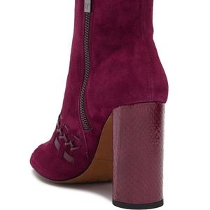 Donald J. Pliner Shoes - Donald Pliner Bridget Suede and water snake Bootie Donald J. Pliner Shoes - Donald Pliner Bridget Suede and water snake Bootie